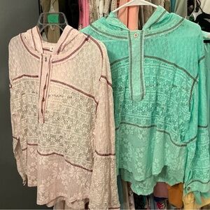 P138–POL Lace Blouses Pint and Mint